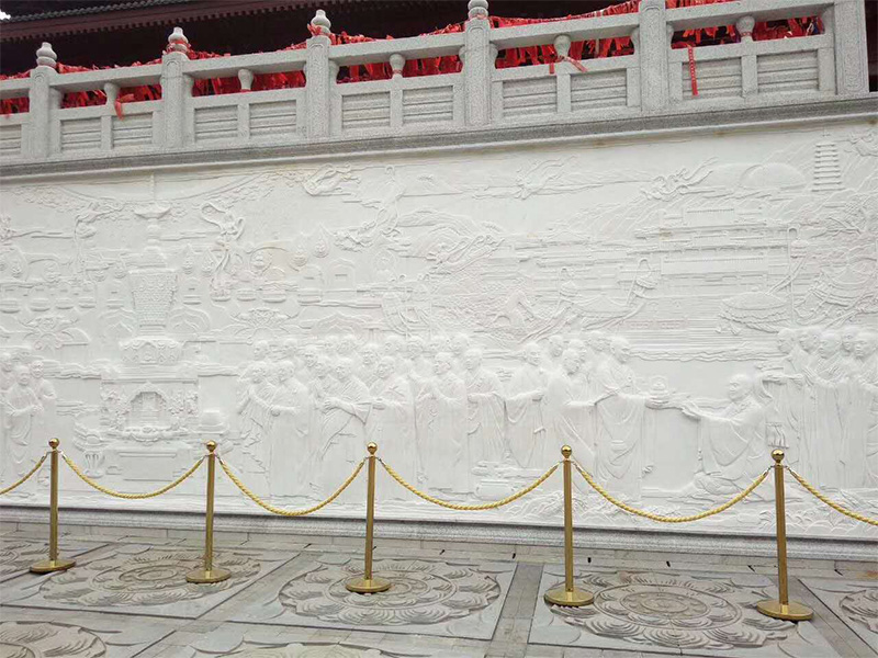 汉白玉寺庙浮雕影壁墙